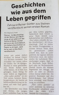 Entstehungsprozess eines Buches: Zeitungsausschnitt